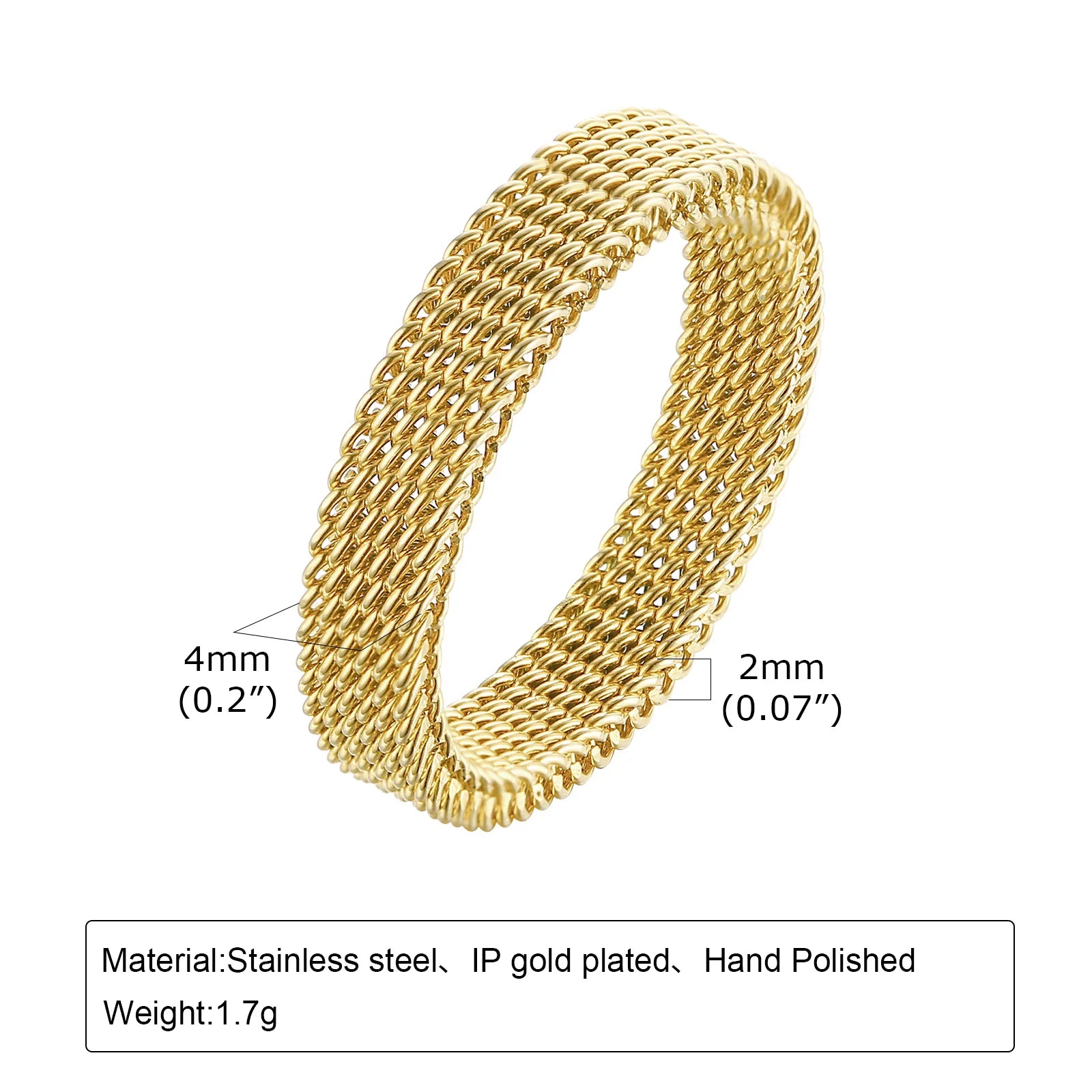 Set of 2 Stacking Ring for WomenStainless Steel 2mm Thin Gold Color Dome Shap Minimalist Jewelry