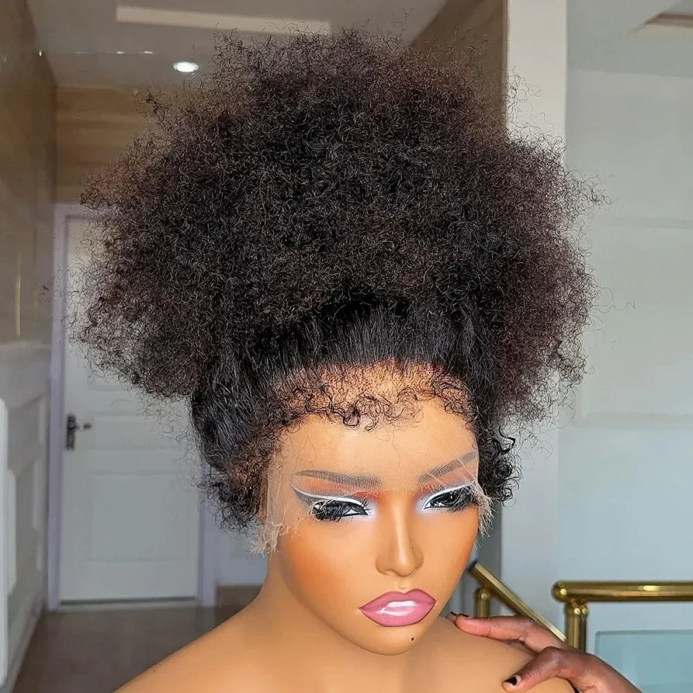 26inch Glueless High density PrePlucked Lace Front Wigs Kinky Curly Synthetic Deep Water Wave For Black Women With Baby Hair
