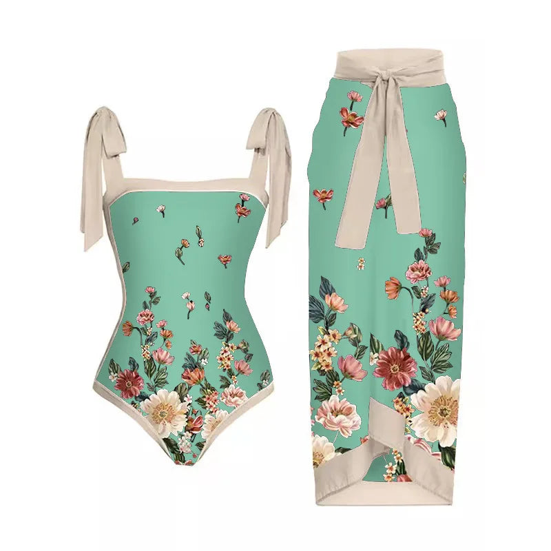 2026 New Arrival Push Up Women Bikini Set Floral Printed Ruffle Bikinis Strappy Bandage Swimwear Brazilian Biquini Bathing Suit