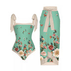 2026 New Arrival Push Up Women Bikini Set Floral Printed Ruffle Bikinis Strappy Bandage Swimwear Brazilian Biquini Bathing Suit