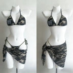 Vintage Striped Triangle Bikini Set High Cut Leg Two Piece Swimwear Stylish Quick Dry Beach Bathing Suit Holiday Swimming New
