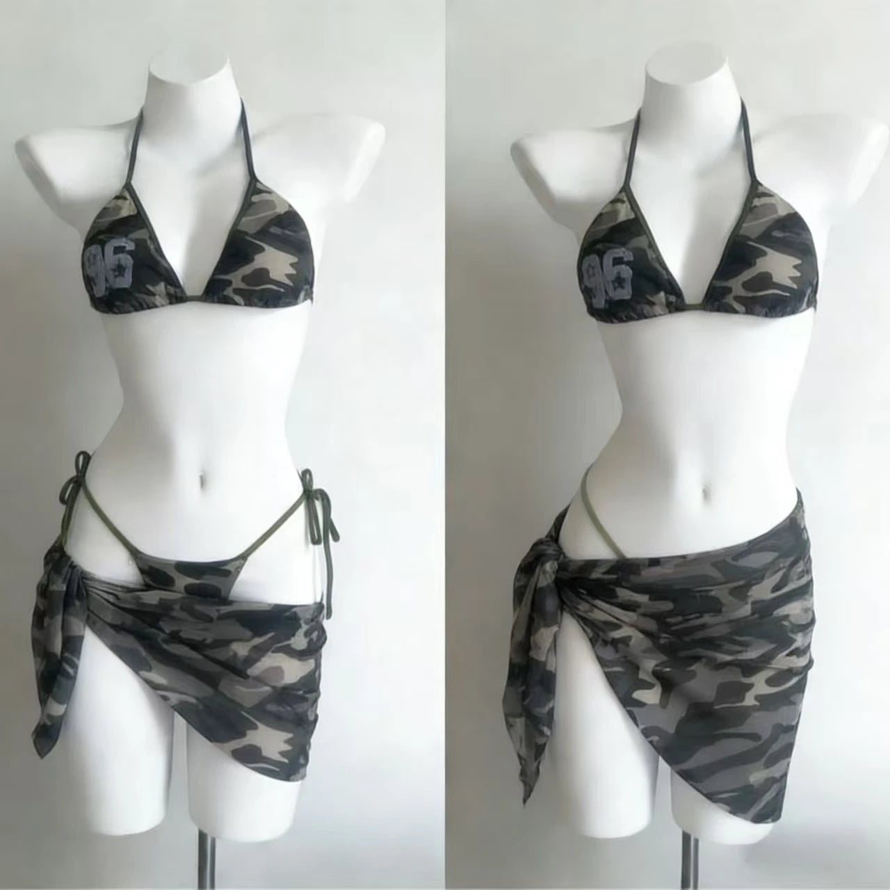 Vintage Striped Triangle Bikini Set High Cut Leg Two Piece Swimwear Stylish Quick Dry Beach Bathing Suit Holiday Swimming New