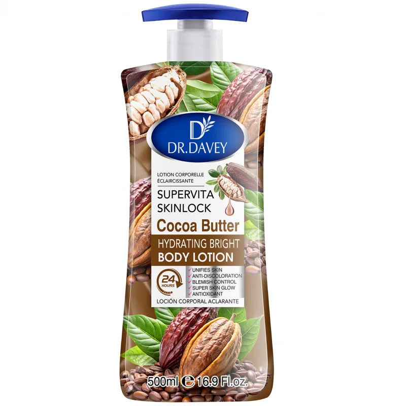 500ML DR.DAVEY Cocoa Butte Body Lotion Large Capacity Four Seasons Moisturizing Refreshing Non greasy Fragrant Body  Lotion