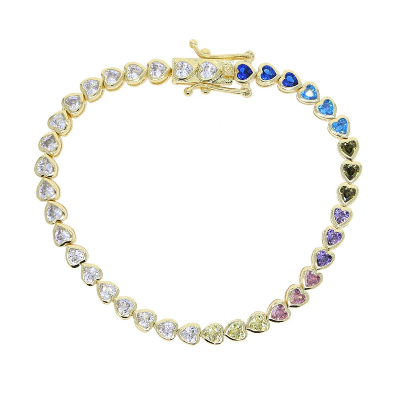 Geometric CZ Bezel Tennis Bracelet For Women Girl Classic Fashion High Quality 5A Cubic Zirconia Jewelry