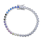 Geometric CZ Bezel Tennis Bracelet For Women Girl Classic Fashion High Quality 5A Cubic Zirconia Jewelry