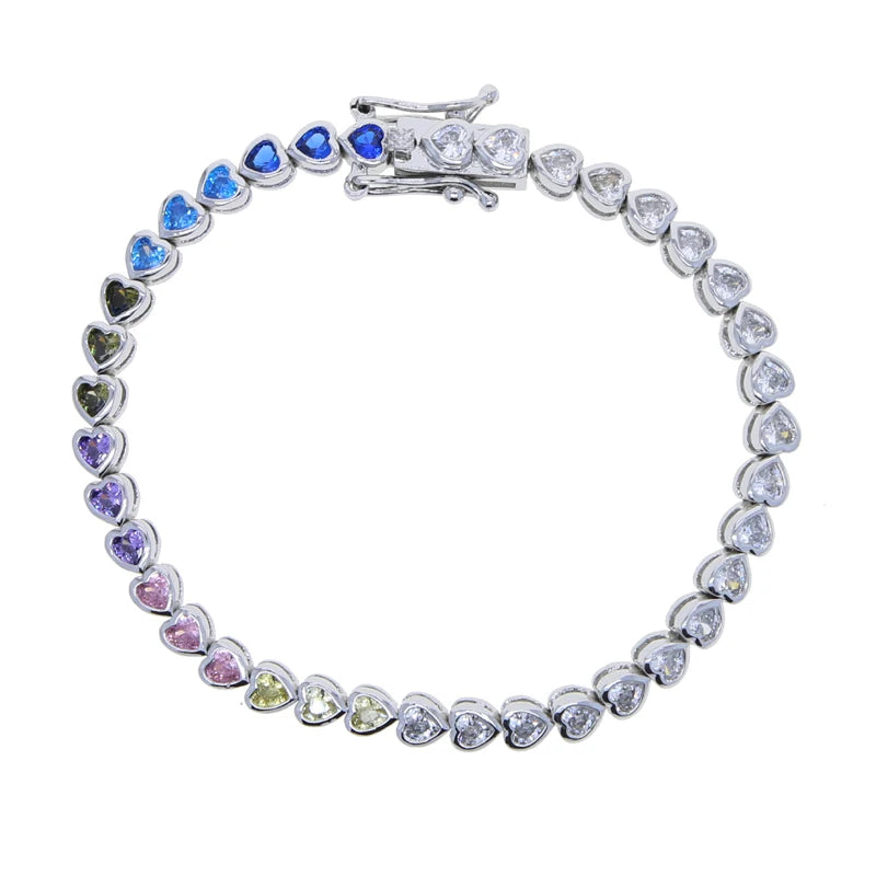 Geometric CZ Bezel Tennis Bracelet For Women Girl Classic Fashion High Quality 5A Cubic Zirconia Jewelry
