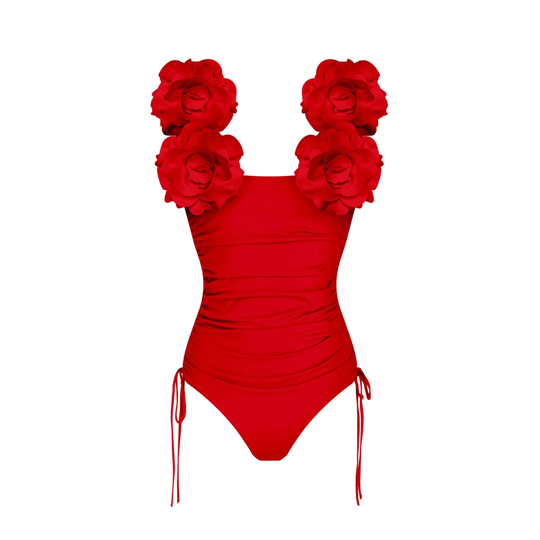 3D Flower Bikini Set Brazilian Biquini Low Waist Swimwear Push Up SwimSuit Women Solid Swimwear Sexy Beach Wear Female