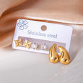 ANENJERY 316L Stainless Steel Flower Heart Butterfly Bowknot Earrings For Women Personality Fashion Vintage Jewelry Wholesale