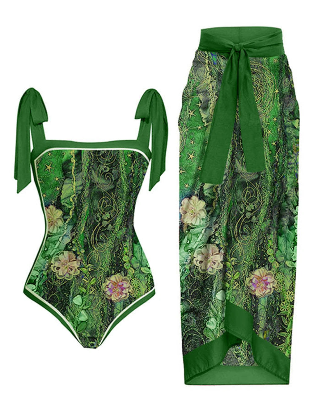 2026 New Arrival Push Up Women Bikini Set Floral Printed Ruffle Bikinis Strappy Bandage Swimwear Brazilian Biquini Bathing Suit
