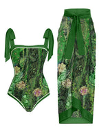 2026 New Arrival Push Up Women Bikini Set Floral Printed Ruffle Bikinis Strappy Bandage Swimwear Brazilian Biquini Bathing Suit