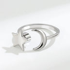Anti Stress Anxiety Fidget Rings for Women Stainless Steel Sunflower Sun Star Spinner Ring Christmas Jewelry Gifts Dropshipping