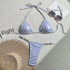 Sexy Shiny Pearl Bikini Swimsuit Hot Sale Of The Season New Crossbody Swimwear Elegant Luminous Design Attractive Female Underwe