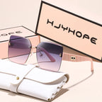 HJYHOPE Small Fresh Square Rimless Sunglasses Women Men High Quality Brand Sun Glasses Beach Party Male Female Glasses UV400