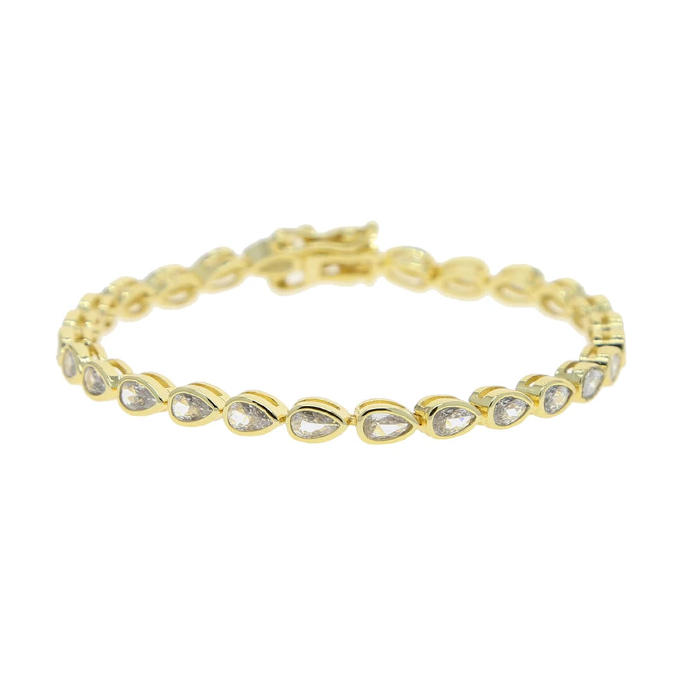Geometric CZ Bezel Tennis Bracelet For Women Girl Classic Fashion High Quality 5A Cubic Zirconia Jewelry