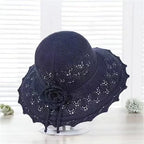 Wide Brim Sun Visor Hats Women's Foldable Fisherman Hat Breathable Beach Sun Hat for Camping Traveling