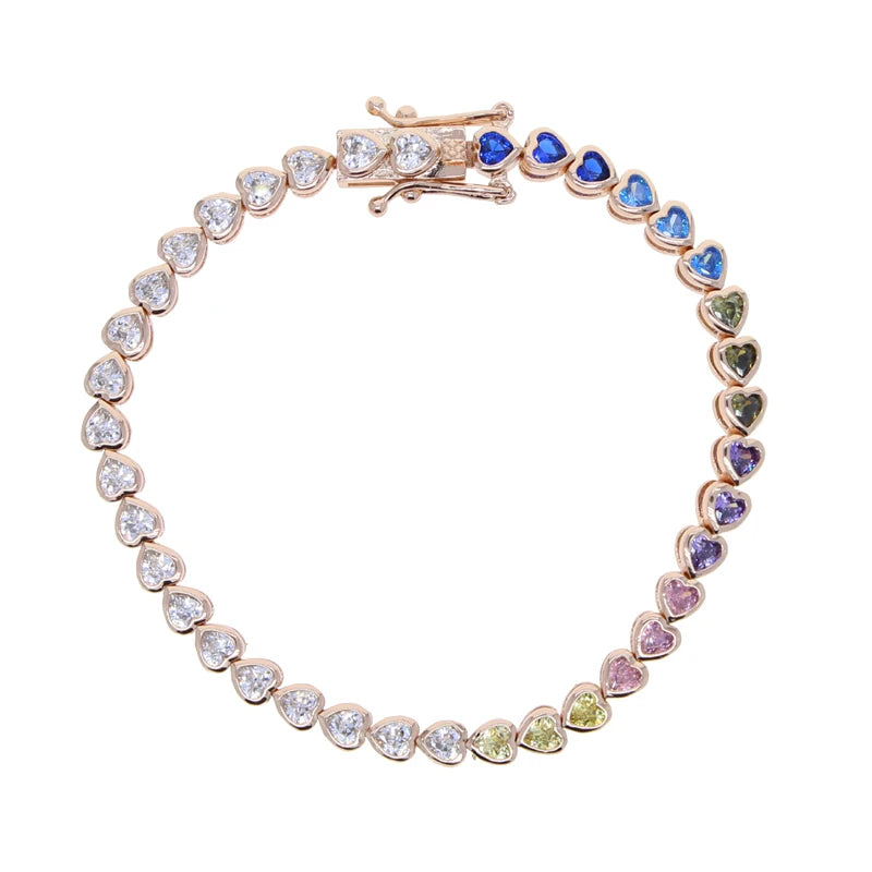 Geometric CZ Bezel Tennis Bracelet For Women Girl Classic Fashion High Quality 5A Cubic Zirconia Jewelry