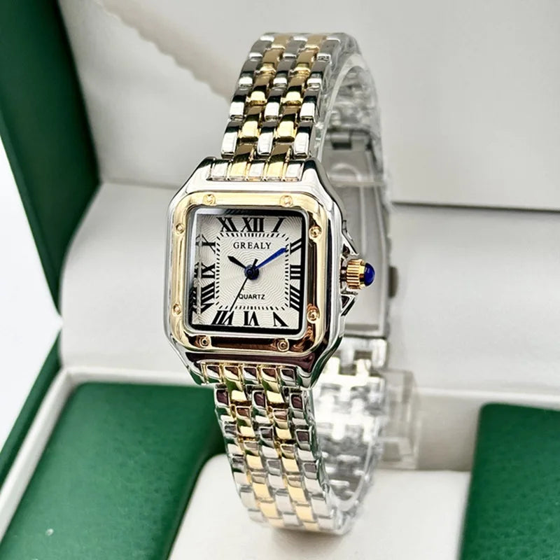 Top Brand Watch Women's Business Retro Classic Simple Waterproof Steel Strip Ladies Fashion Quartz Clock Wristwatches Gift