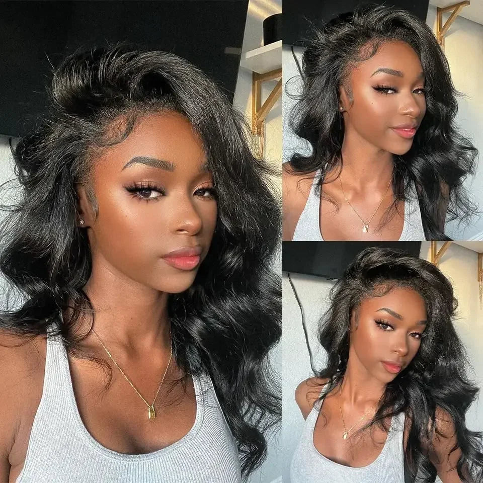 13x4 Body Wave Lace Front Wig Brazilian Human Hair Pre Plucked Natural Hairline Remy Hair Wig For Women