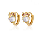 Stainless Steel Rabbit Butterfly Earrings for Women Gold Color Hoop Earrings 2024 Trending Aesthetic Jewelry pendientes mujer