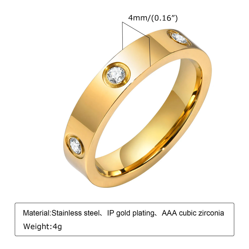 Set of 2 Stacking Ring for WomenStainless Steel 2mm Thin Gold Color Dome Shap Minimalist Jewelry