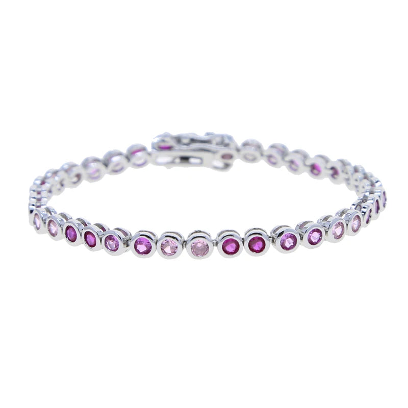 Geometric CZ Bezel Tennis Bracelet For Women Girl Classic Fashion High Quality 5A Cubic Zirconia Jewelry