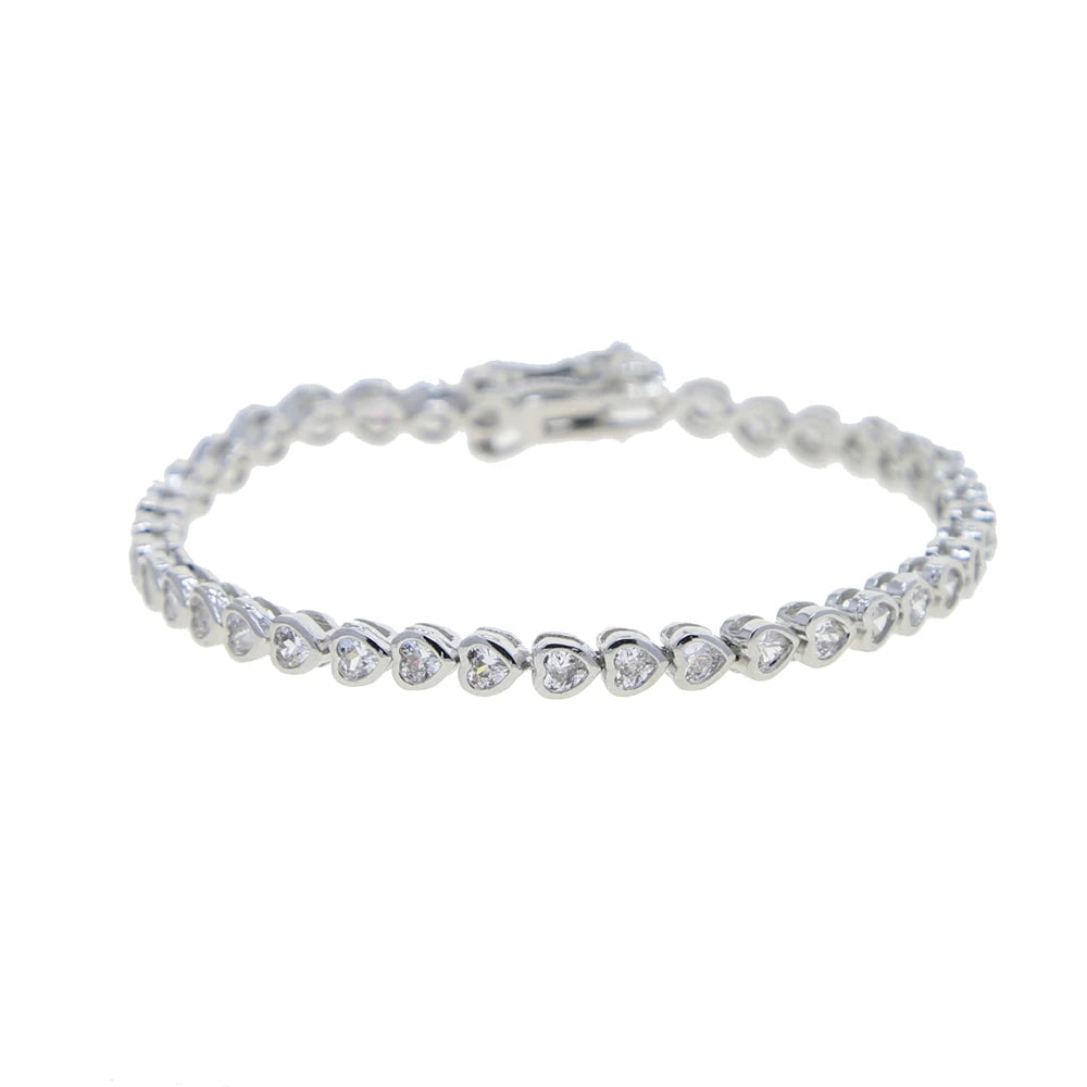 Geometric CZ Bezel Tennis Bracelet For Women Girl Classic Fashion High Quality 5A Cubic Zirconia Jewelry