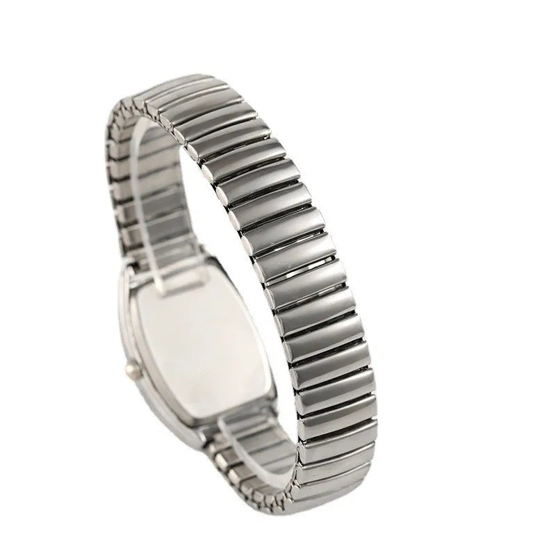 Fashionable Barrel-Shaped Simple Elegant Elegant Quartz Watch Women's Elastic Band Retro Women's Watch