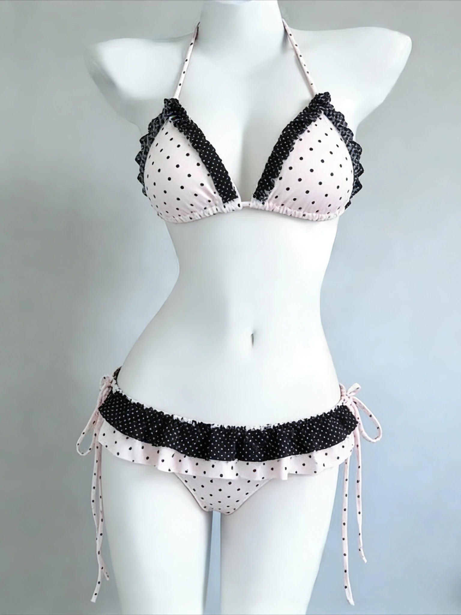 Vintage Striped Triangle Bikini Set High Cut Leg Two Piece Swimwear Stylish Quick Dry Beach Bathing Suit Holiday Swimming New