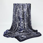 90CM Kerchief Silk Satin Four Seasons Square Beach Stoles Luxury Print Sunscreen Shawls Wraps Hijab Popular Bandana Accessores