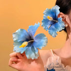 Hibiscus Flower Hair Clip Tropical Hawaiian Style Hairpin Bohemian Beach Duckbill Clip Hair Accessories For Beach Vacation Party