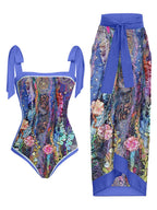 2026 New Arrival Push Up Women Bikini Set Floral Printed Ruffle Bikinis Strappy Bandage Swimwear Brazilian Biquini Bathing Suit