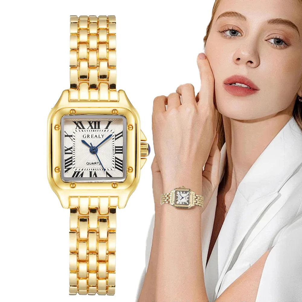 Top Brand Watch Women's Business Retro Classic Simple Waterproof Steel Strip Ladies Fashion Quartz Clock Wristwatches Gift