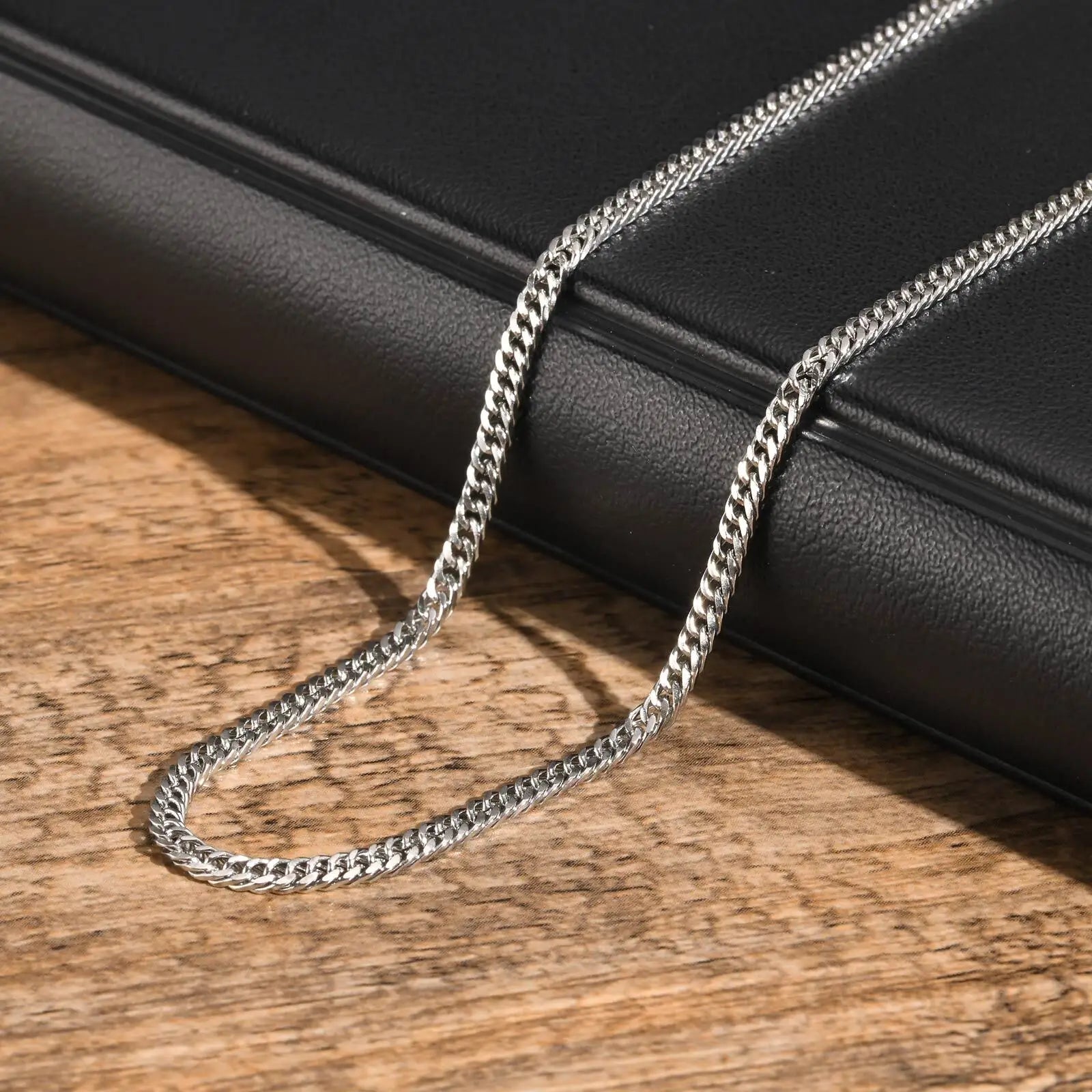 3mm/5mm/7mm/9mm Chain Stainless Steel Jewelry Link Curb Necklace Gift For Men Women Party Mom Girlfriend Valentine's Day