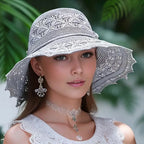 Wide Brim Sun Visor Hats Women's Foldable Fisherman Hat Breathable Beach Sun Hat for Camping Traveling