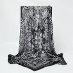 90CM Kerchief Silk Satin Four Seasons Square Beach Stoles Luxury Print Sunscreen Shawls Wraps Hijab Popular Bandana Accessores
