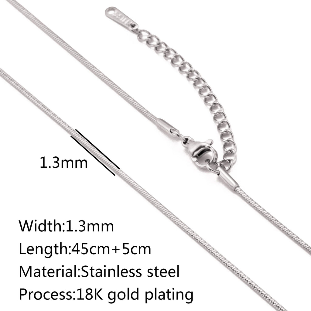 5pc 18K Gold Color PVD Plated Stainless Steel Cuba Cross O Ripple Twisted Chain Necklace Adjustable Chain DIY Necklace Wholesale