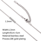 5pc 18K Gold Color PVD Plated Stainless Steel Cuba Cross O Ripple Twisted Chain Necklace Adjustable Chain DIY Necklace Wholesale