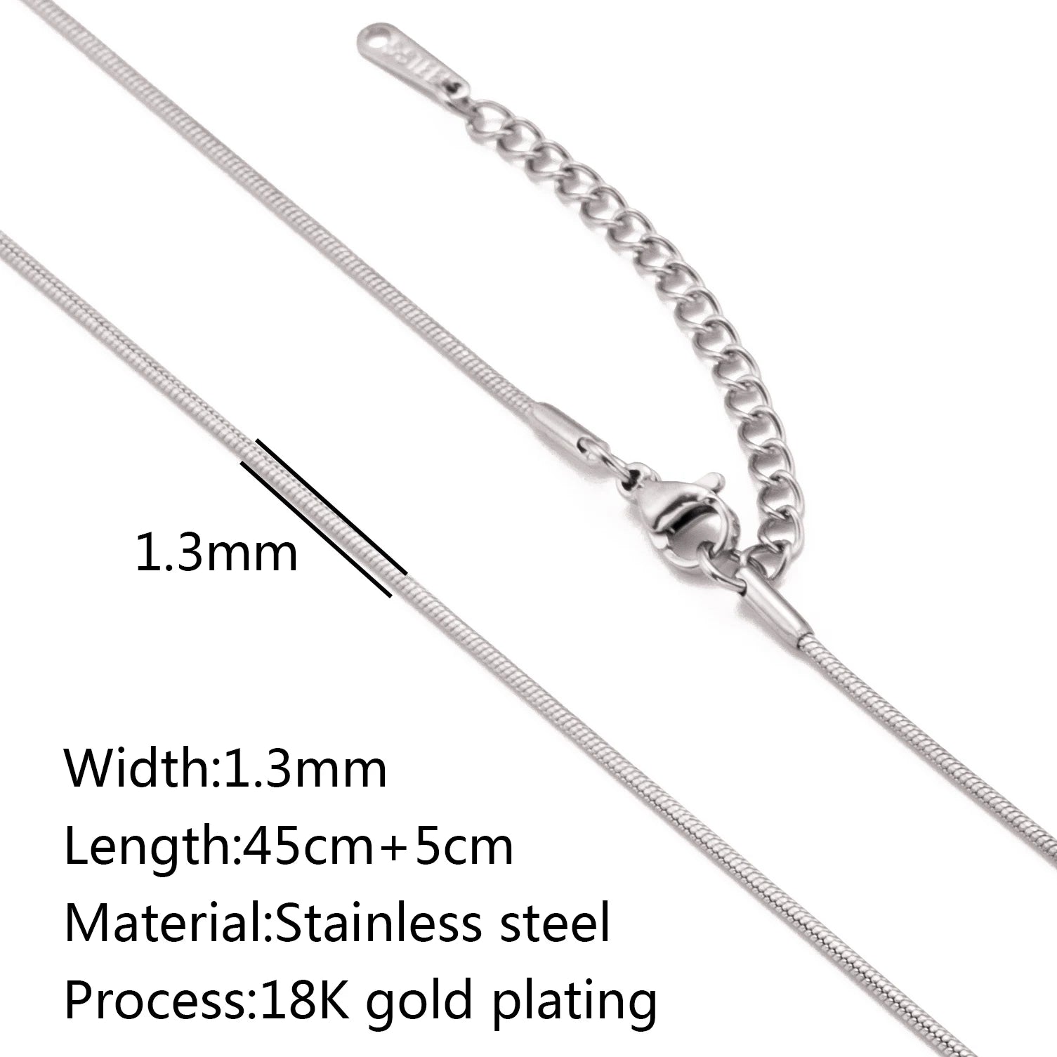 5pc 18K Gold Color PVD Plated Stainless Steel Cuba Cross O Ripple Twisted Chain Necklace Adjustable Chain DIY Necklace Wholesale