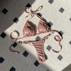 Sexy Shiny Pearl Bikini Swimsuit Hot Sale Of The Season New Crossbody Swimwear Elegant Luminous Design Attractive Female Underwe