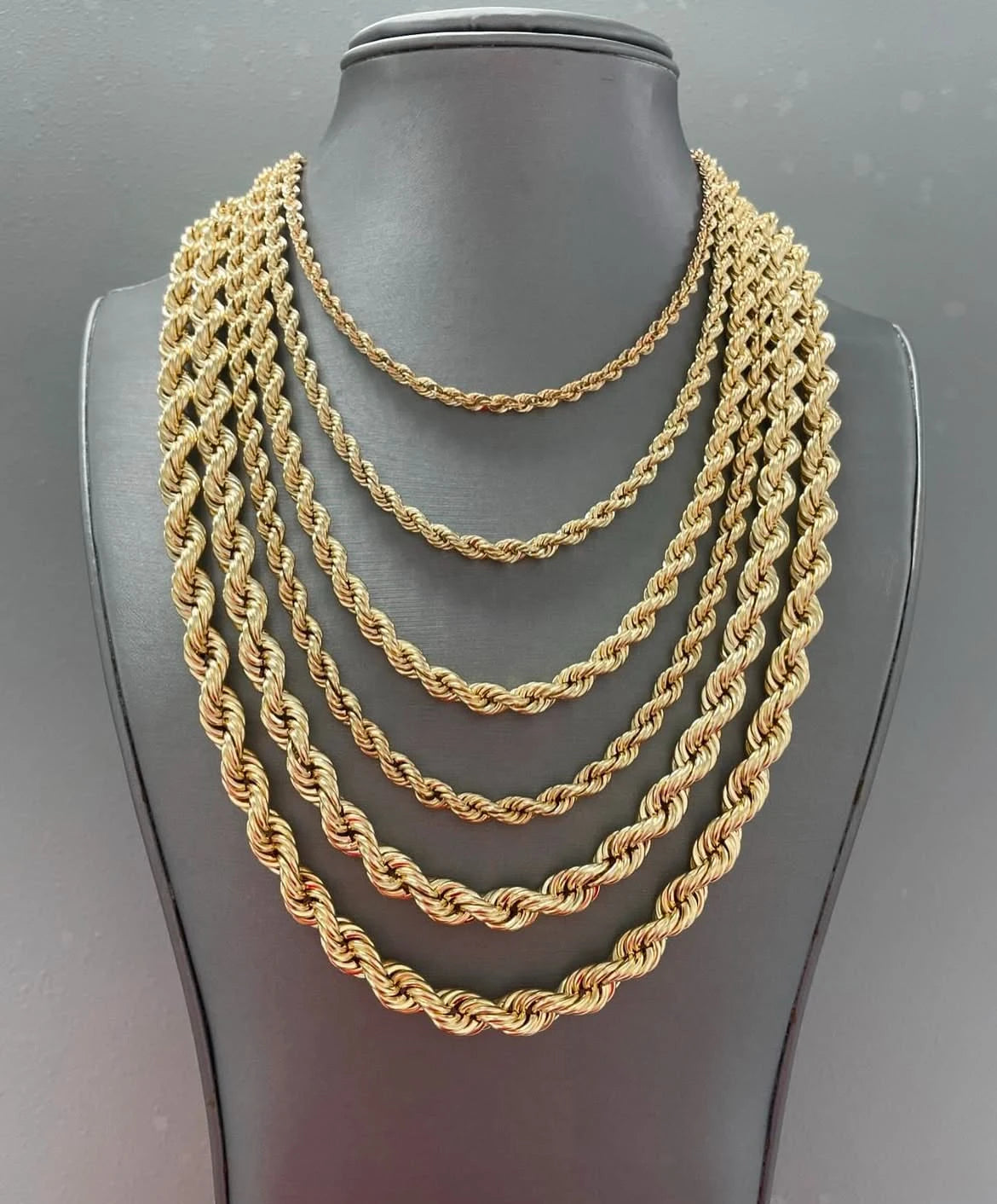 Vct 4Mm/6Mm/8Mm/10Mm Rope Chain Bracelet and Pendant Necklace for Men and Women 14K Gold Plated Jewelry Wholesale Free Shipping