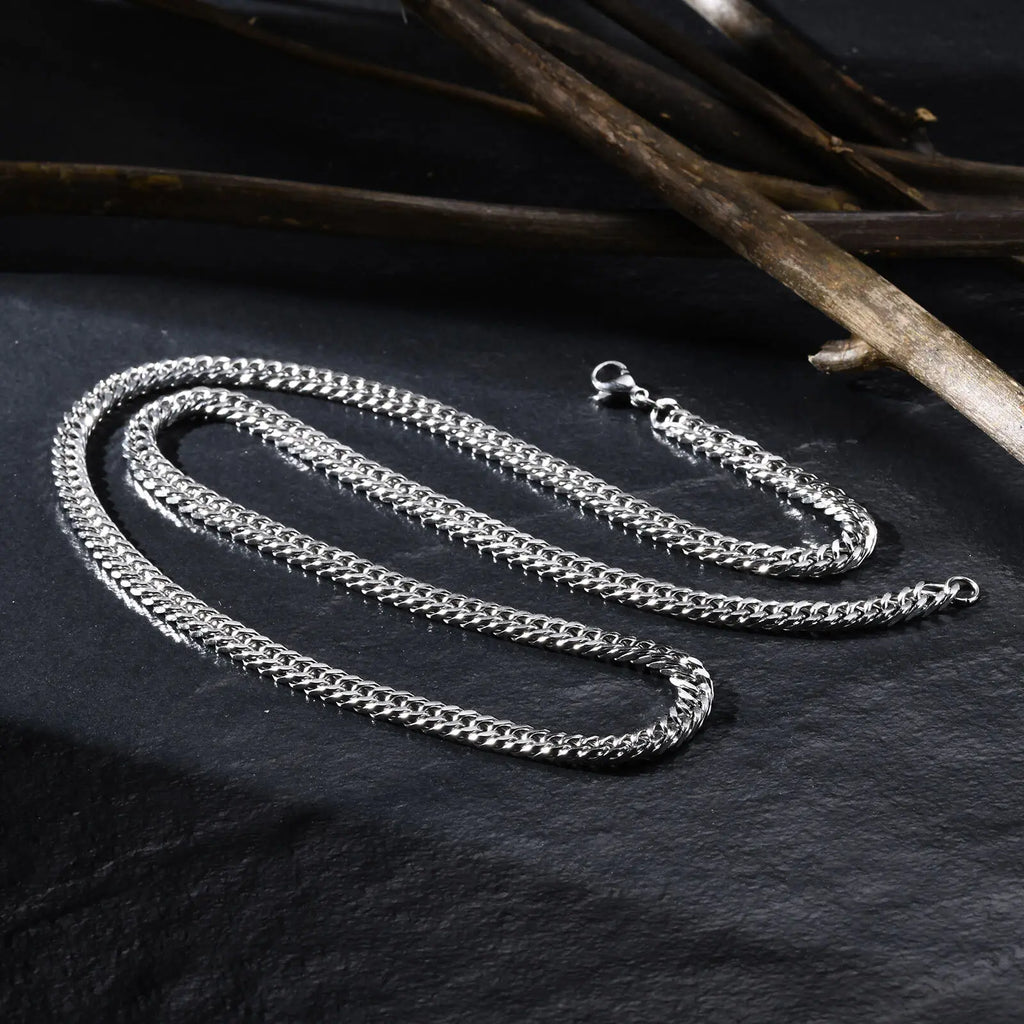3mm/5mm/7mm/9mm Chain Stainless Steel Jewelry Link Curb Necklace Gift For Men Women Party Mom Girlfriend Valentine's Day
