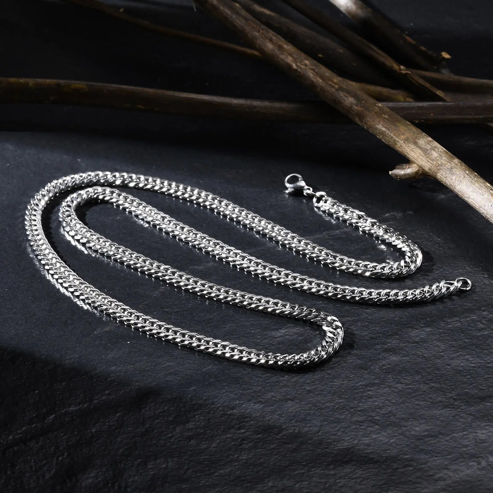 3mm/5mm/7mm/9mm Chain Stainless Steel Jewelry Link Curb Necklace Gift For Men Women Party Mom Girlfriend Valentine's Day