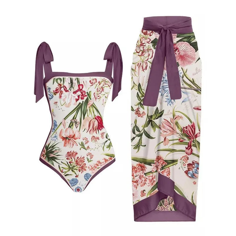 2026 New Arrival Push Up Women Bikini Set Floral Printed Ruffle Bikinis Strappy Bandage Swimwear Brazilian Biquini Bathing Suit