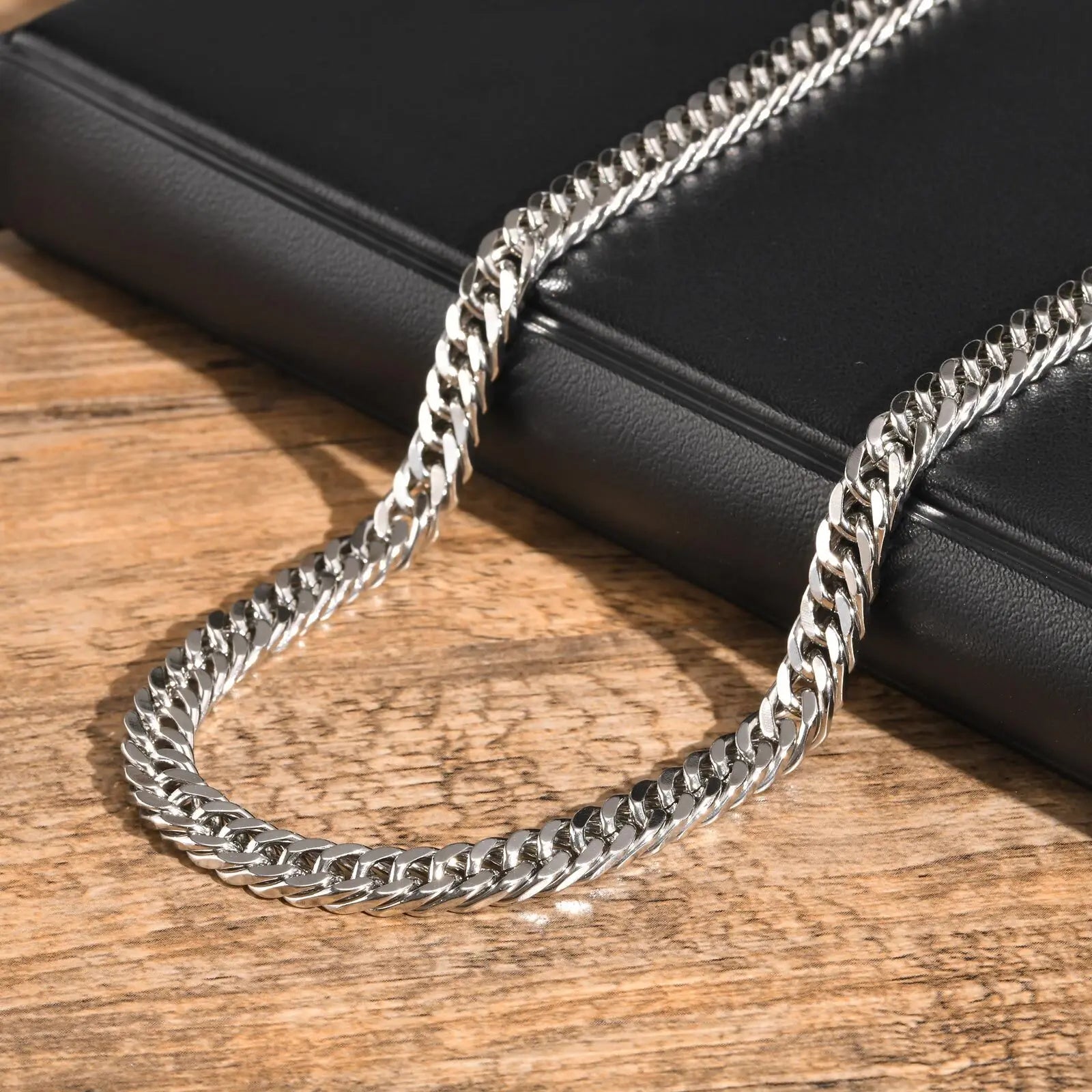 3mm/5mm/7mm/9mm Chain Stainless Steel Jewelry Link Curb Necklace Gift For Men Women Party Mom Girlfriend Valentine's Day
