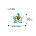 Bohemia Egg Flower Flower Hair Clips Fashion Flower Shape Headwear Shark Clip Plastic Colorful Flowers Claw Vacation