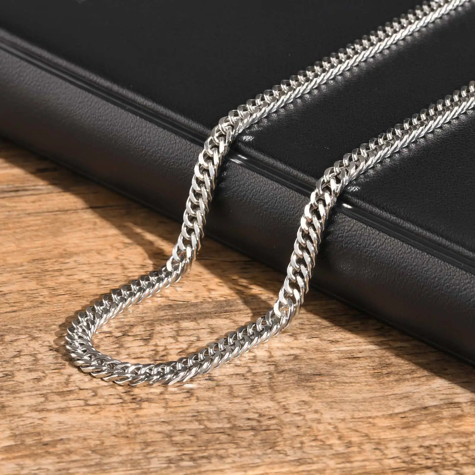 3mm/5mm/7mm/9mm Chain Stainless Steel Jewelry Link Curb Necklace Gift For Men Women Party Mom Girlfriend Valentine's Day