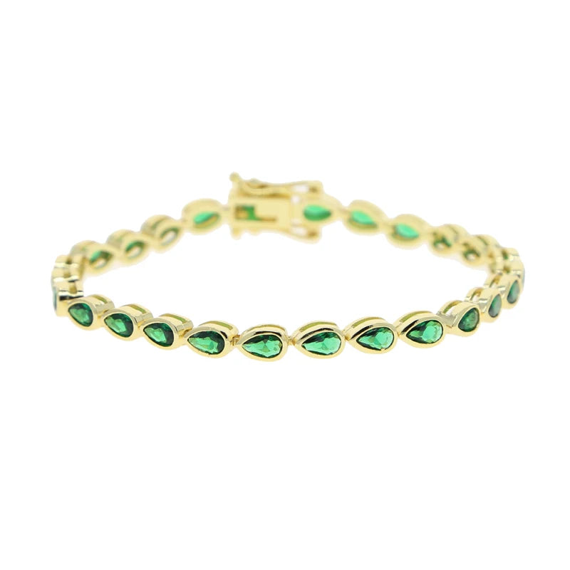 Geometric CZ Bezel Tennis Bracelet For Women Girl Classic Fashion High Quality 5A Cubic Zirconia Jewelry
