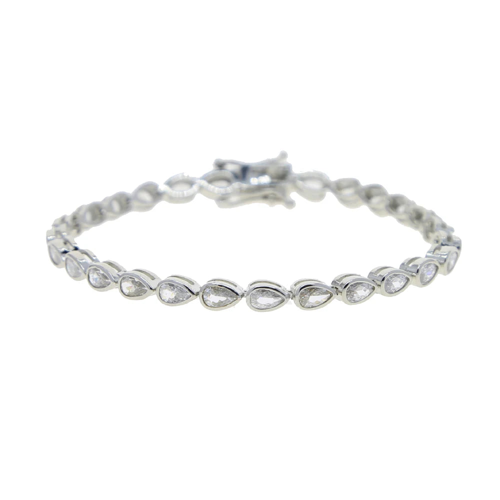 Geometric CZ Bezel Tennis Bracelet For Women Girl Classic Fashion High Quality 5A Cubic Zirconia Jewelry