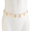 Bohemia Imitation pearl Waist Belly Chain Starfish Pendant For Women Fashion Summer Beach Waistband Bikini Beads Jewelry Y035