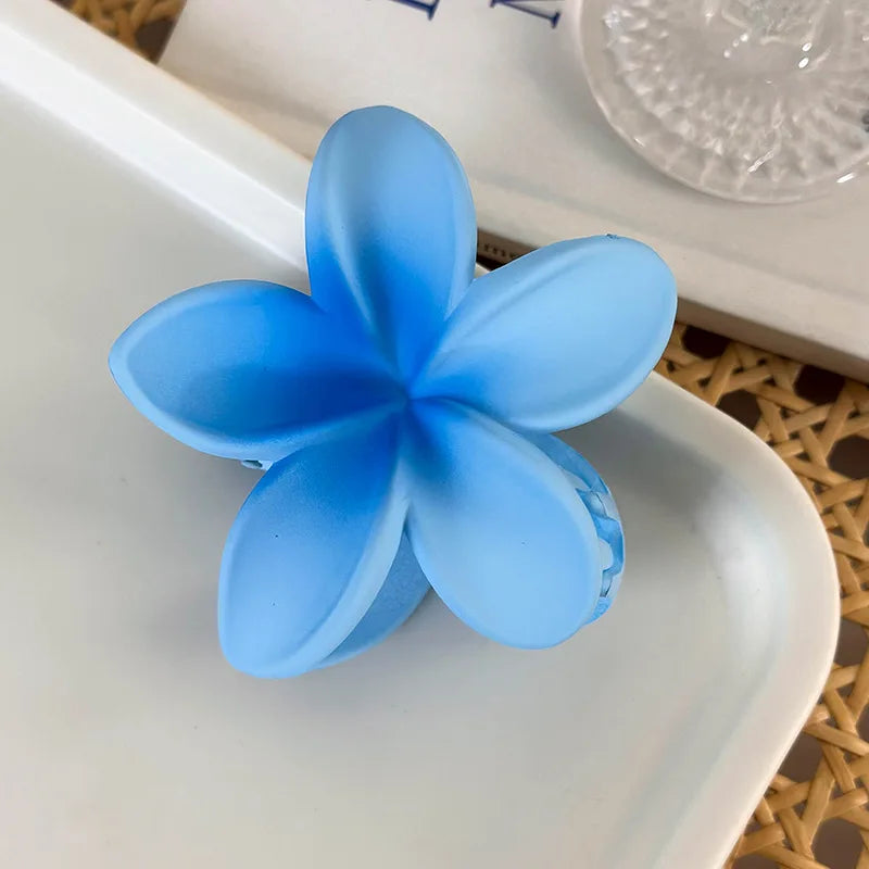 Cute Hair Claw for Beach Vacation and Summer Days with Egg Flowers and Shark Design for Women and Girls